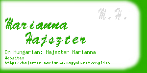 marianna hajszter business card
